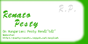 renato pesty business card